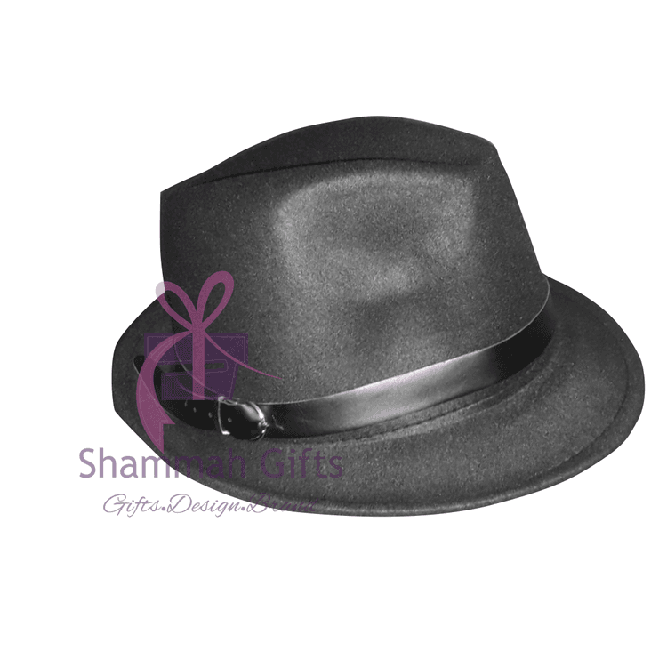 A picture of a Black velvet fedora for men