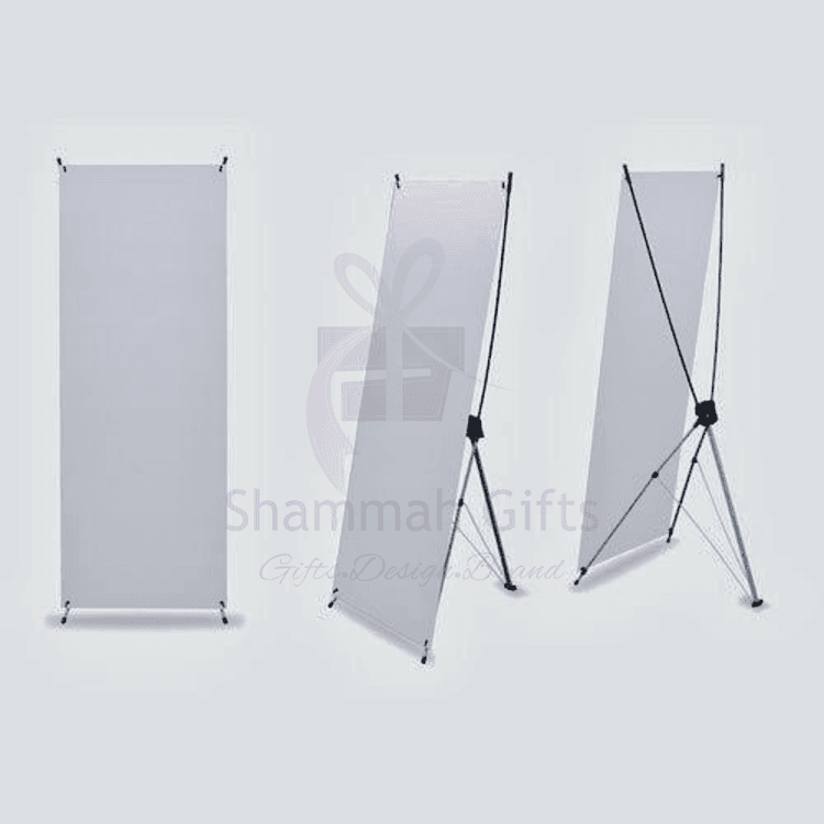 A picture of a X-Stand banner design & Production