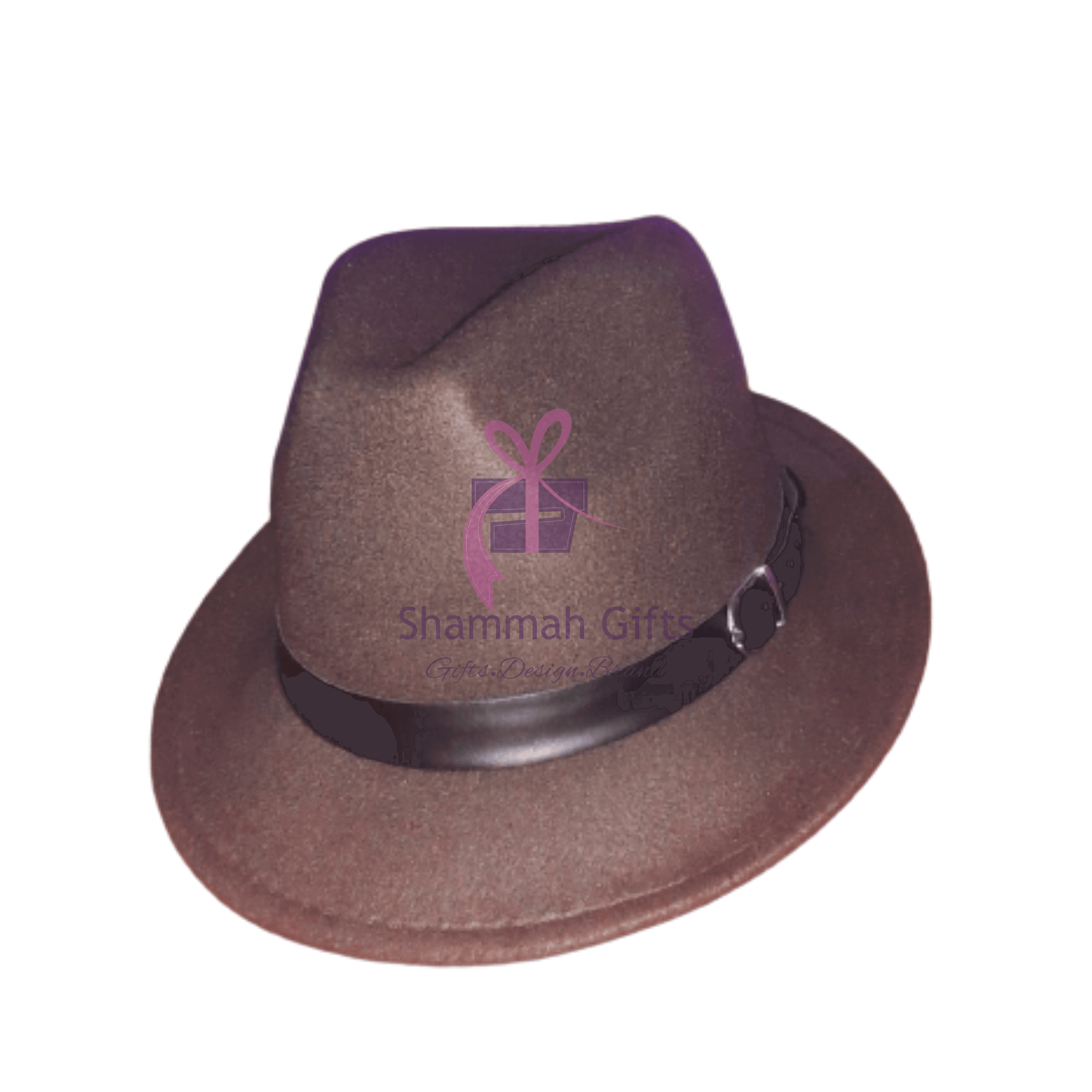 Brown velvet fedora hat - for men