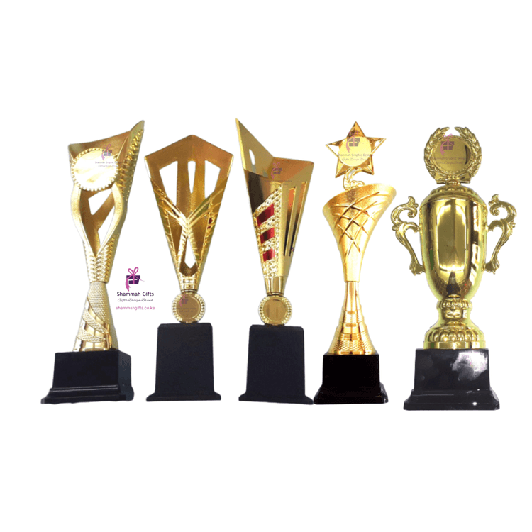 A picture of a Awards trophies 