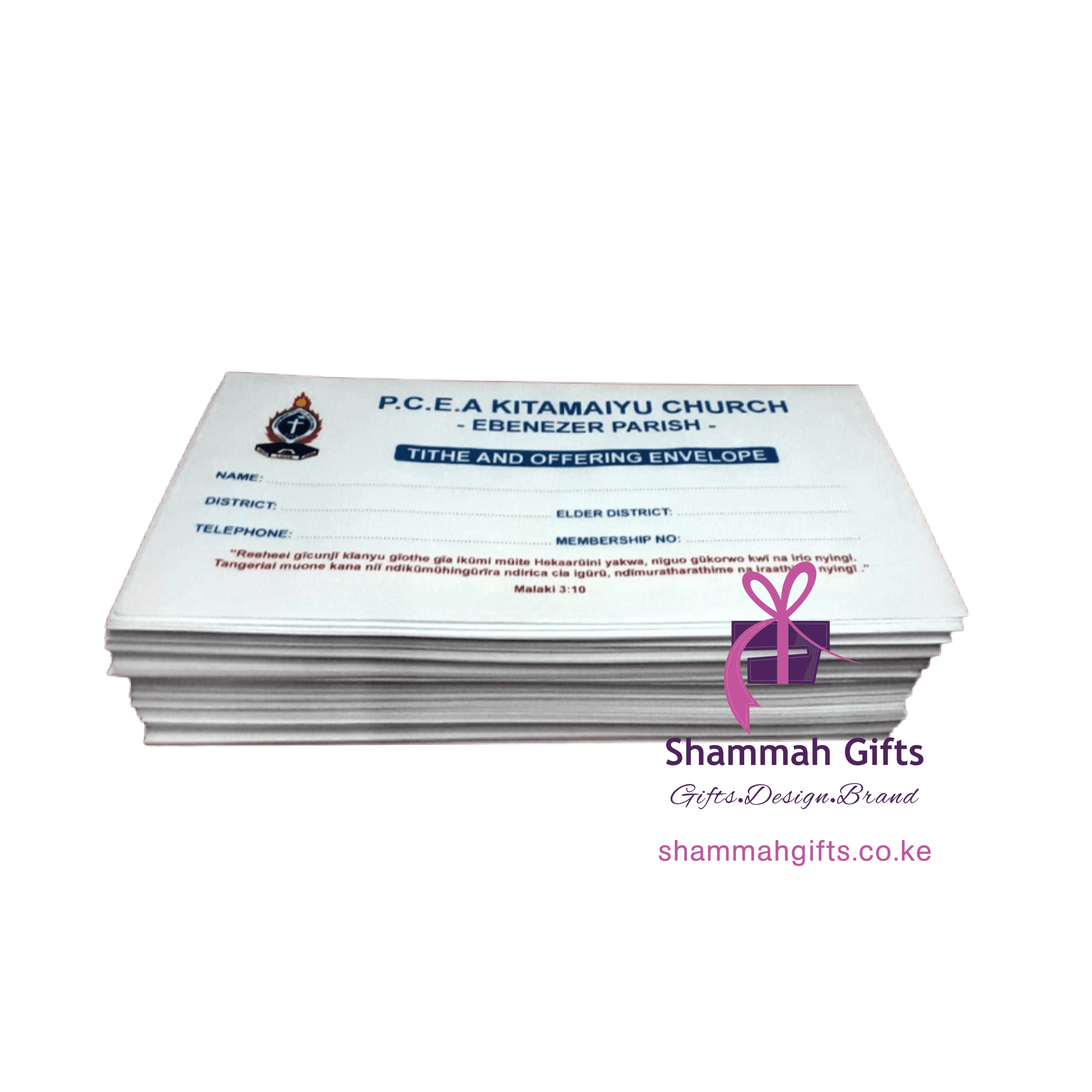 100 Offering envelopes  printed