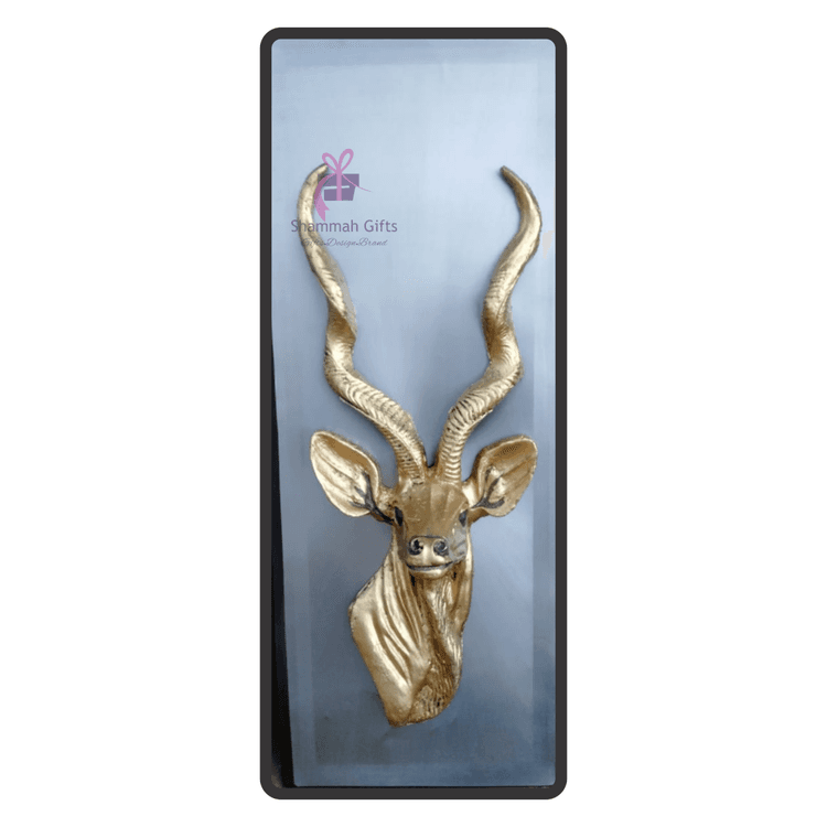 A picture of a ANTELOPE-ART WALL-MOUNT SCULPTURE